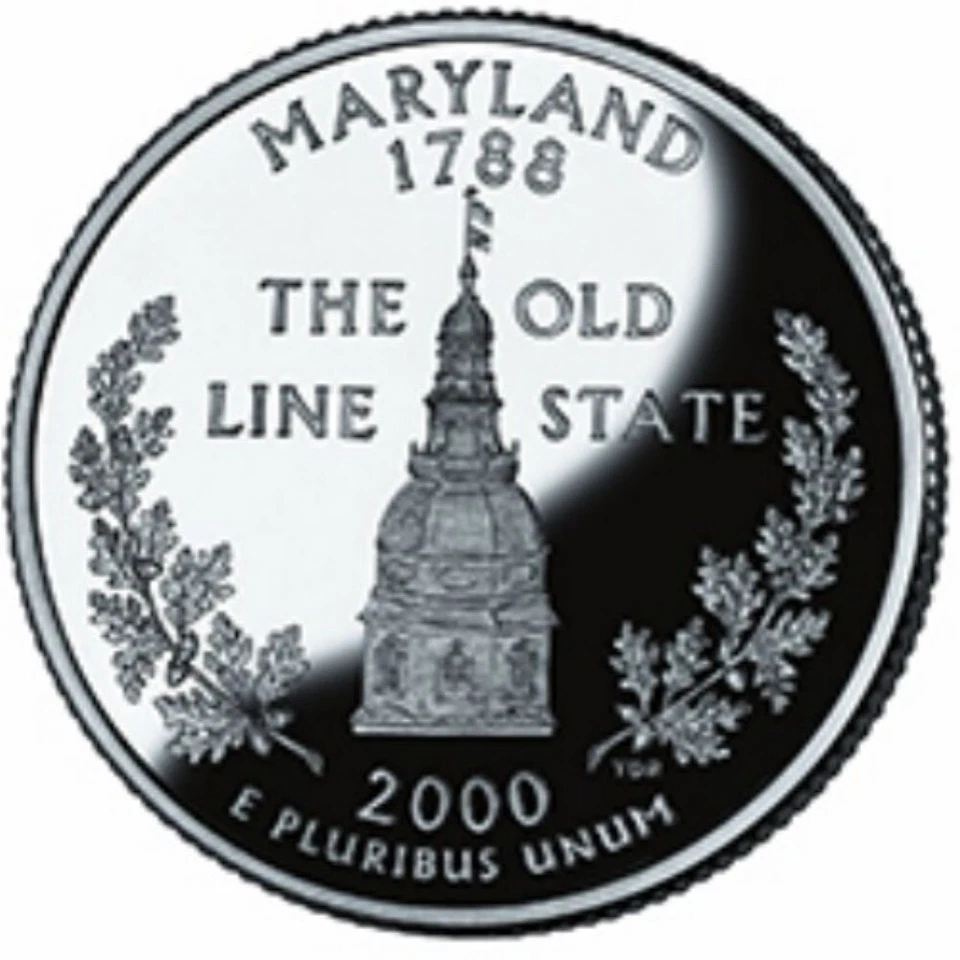 2000-P MARYLAND STATE QUARTER 1-COIN BRILLIANT UNCIRCULATED FREE SHIPPING - Image 1 of 1