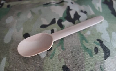 Army Ration 'Racing' Spoon - Desert Tan - Camping/Survival/Tactical - image 1 of 3