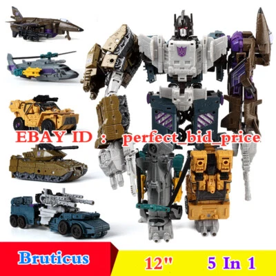 New Deformable Robot Bruticus Combaticons HZX 5 In 1 Action Figure IDW 12" Toys - Image 1 of 4
