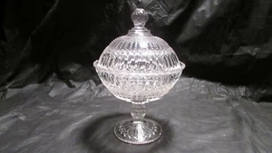HTF 1892 EAPG Loop With Dewdrop #15028 Compote Candy Dish US Glass Pedestal - Picture 1 of 10