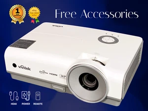 DLP Projector 3600 ANSI Accepts 4K Signal PC 3D Ready HDMI USB + 1 YEAR WARRANTY - Picture 1 of 11
