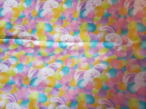 WTW EGGS GALORE RABBITS BUNNY EASTER NOVELTY HOLIDAY GLITTER BTY COUNTRY FOLK - Picture 1 of 7