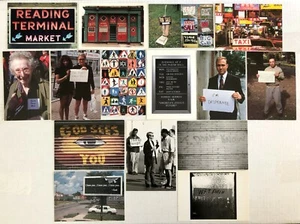 15er Set Schild Beschilderung Motiv Postkarten Personen Werbetafeln Straßenverkehrsschilder - Bild 1 von 12