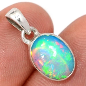 Natural Ethiopian Opal 925 Sterling Silver Pendants Jewelry CP75916 - Picture 1 of 1