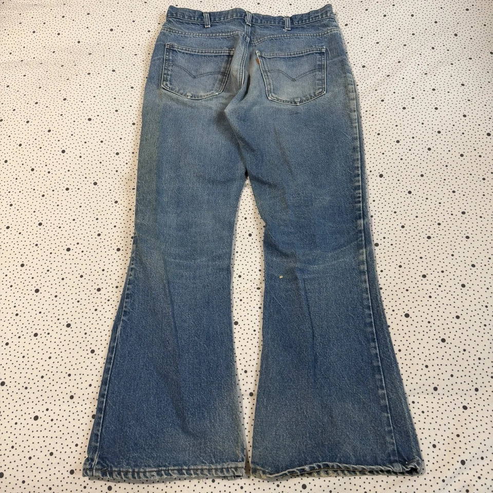 Jeans Levi's vintage años 80 para hombre 32 bigotes azul bootcut pestaña naranja 546 0217 Foto 1 de 4