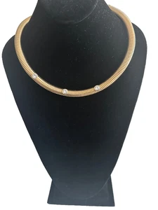 Collar Piedras Cristal Tono Dorado Natasha Joyería Perfecto para Regalo - Imagen 1 de 12