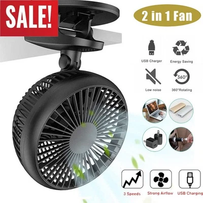 Mini Grow Ventilator mit Clip Klemme + Standfuß Clipventilator für Grow Zelt Box - Bild 1 von 4