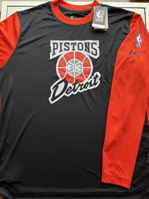{L} Camiseta Detroit Pistons Nike 2024/25 City Edition Auténtica Prejuego Tiro Foto 1 de 4