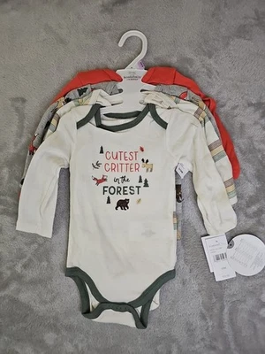 4 PC Koala Baby Bodysuit One Piece Long Sleeve Christmas Holiday Unisex - Image 1 of 4