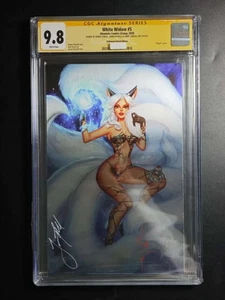 White Widow #5 Halloween Metal Edition Tri Signed by Powell Tyndall CGC 9.8 -WIZ - Bild 1 von 6