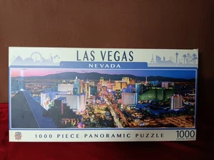 Master Pieces Panoramic Puzzle 1000 Pieces NEW  "Las Vegas Nevada" 39"x13" - Picture 1 of 4