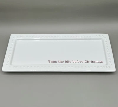 Plato para servir Mud Pie "Twas The Bite Before Christmas" 12" x 5" Foto 1 de 4