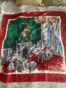 Carleton Varney Vintage Silk Greenbriar Drawing Room Dorothy Draper Large Scarf - Picture 1 of 9
