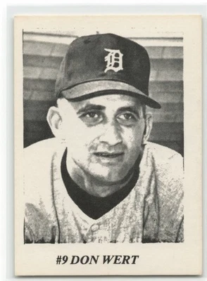 1978-79 Dearborn Card Show Don Wert #9 Detroit Tigers - Image 1 of 2