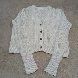 J. Crew Tan Cardigan Sweater S Small Beach Button-Up V-Neck BS914 V-Neck UGC - Picture 1 of 15