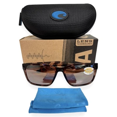 Gafas de sol Costa Del Mar Palmas Coral Tortuga Cobre Plata Lente de plástico con estuche Foto 1 de 4