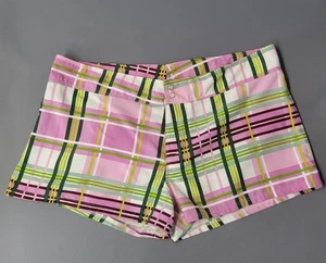 Agua Doce Shorts Womens Medium Plaid Swim Boardshorts Brazilian Beach Swimwear - Picture 1 of 11