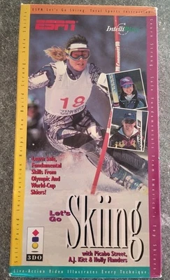 ESPN Let's Go Skiing 3do Complete CIB Long Box Original Box Panasonic 3DO - Image 1 of 4
