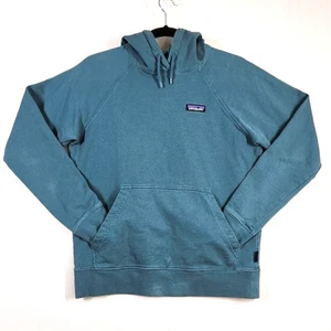 Patagonia Organic Cotton Hoodie Sweatshirt Womens S Teal Blue Fair Trade Hiking - Picture 1 of 11