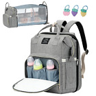 Diaper Bag Backpack Waterproof Foldable Multifunctional Baby Changing Table