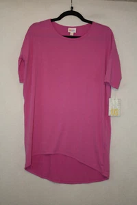 NWT Lularoe XXS Solid Bubble Gum Pink Irma Tee - Picture 1 of 4