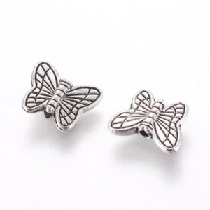 Tibetan Silver Butterfly Spacer Beads 8mm x 10mm 25 Or 50pcs - Picture 1 of 2