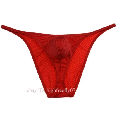 Hombres Suave Sedoso Bulto Brasileño Bikini Ropa Interior Bolsa Contorneada Calzoncillos Escasa Foto 1 de 4