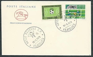 1973 ITALIA FDC CAVALLINO FIGC CALCIO NO TIMBRO ARRIVO - EDG35 - Imagen 1 de 1