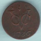 NETHERLANDS EAST INDIES 1786 VOC COPPER COIN NETHERLANDS EAST INDIES 1786 VOC COPPER COIN