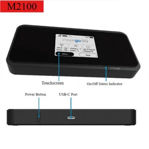 Inseego M2100 Unlocked 5G Mobile Hotspot-WiFi 6 Supports EE/Vodafone/Three/O2 - Afbeelding 1 van 7