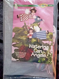 House Of White Birches "Watering Can Angels" Plastic Canvas Kit Makes 2 Size 5" - Picture 1 of 3