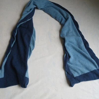 Bufanda de cachemir Portolano azul bloques de colores suave acogedora 72"  Foto 1 de 4