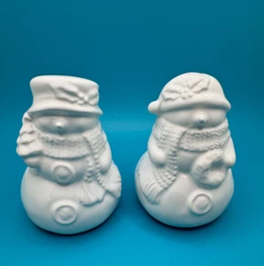 Schneemann & Schneefrau Salz & Pfefferstreuer Set weiß - Bild 1 von 6