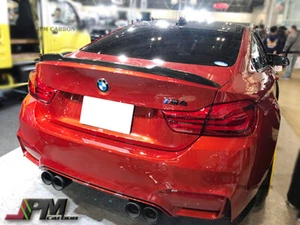 Pro Style Trunk Carbon Wing Spoiler Lip Fit BMW 2015+ F82 M4 Coupe Only CF - Picture 1 of 4