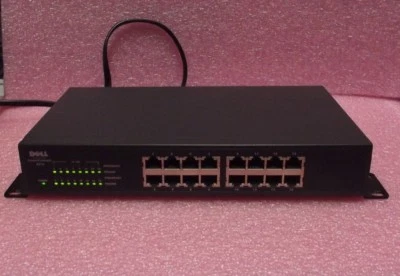 DELL Power Connect 2216 Ext 16 Port 10/100 Network Ethernet Switch w/ Bracket  - Image 1 of 4