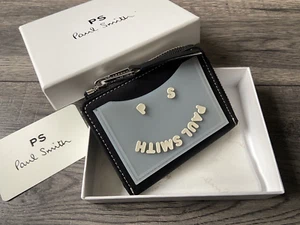 PS PAUL SMITH LOGO DE CARA FELIZ Monedero Con 1/2 Cierre BNIB - Imagen 1 de 13
