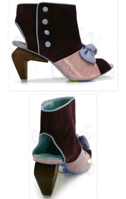 Irregular Choice "Pleasure Island" Tacones Spats Cuero Y2k Nuevo en Caja Turquesa  Foto 1 de 4