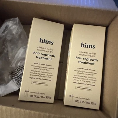 Tratamiento de regeneración del cabello Hims 5% - Paquete de 2, fuerza extra, hombres, sin perfume Foto 1 de 3