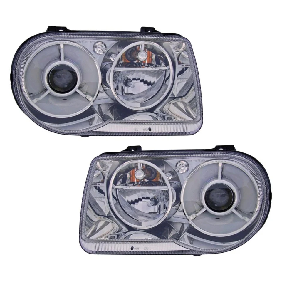 For Chrysler 300 05-08 Dorman Driver & Passenger Side Replacement Headlight Set Foto 1 de 1