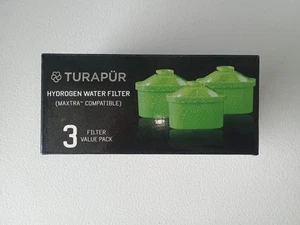 Turapur Hydrogen Water Pitcher Filters Maxtra Compatible 3 Filter Value Pack Box - Picture 1 of 5