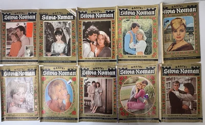 Vtg 10x Lot Romanhefte German Deutsch Romance Magazines BASTEI Silvia 70s G-37 - Image 1 of 4