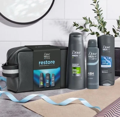 Dove Men+Care Restore Washbag Set – Men’s Grooming & Toiletry Gift