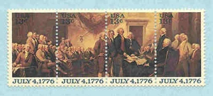 1691-1694 US NH Mint strip of 4 Declaration of Independc year 1976 FREE shipping - Picture 1 of 1