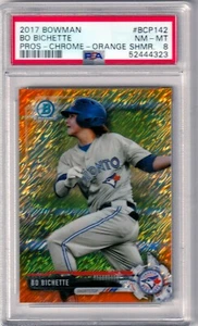 BO BICHETTE - 2017 BOWMAN CHROME PROSPECTS -- ORANGE SHIMMER REF. -- PSA NM-MT 8 - Picture 1 of 1