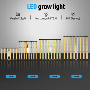 Phlizon 640W 450W 1000W LED kommerzielles Wachstumslicht Vollspektrum für Zimmerpflanze  - Bild 1 von 37
