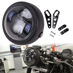 Motorcycle LED Headlight High/Lo DRL For Honda Kawasaki Yamaha Cafe Racer Bobber - Bild 1 von 10