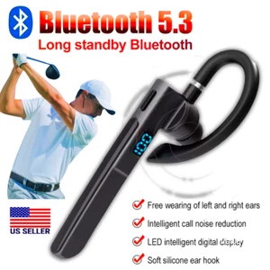 Casque écouteur sans fil Bluetooth camionneur double micro écouteur annulation de bruit États-Unis - Photo 1/15