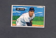 1951 BOWMAN CARL SCHEIB CARD #83 EX-EXNM  NO CREASES PHILADELPHIA ATHLETICS