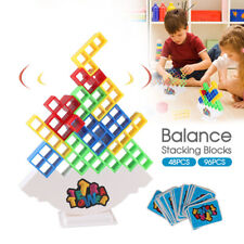 48/96Pcs Tetra Tower Balance Stacking Blocks Game Team Toys Gifts Kids Adults AU