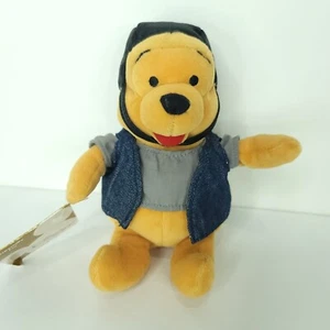 Disney Store Biker Pooh Mini Bean Bag Plush Winnie The Pooh 8" New With Tags - Picture 1 of 7
